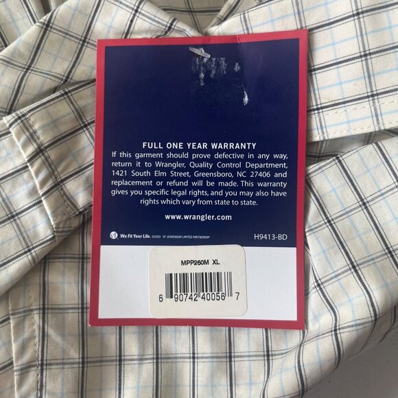 Wrangler National Patriot Button Front Shirt Mens XL New Military Patriotic - Picture 11 of 12